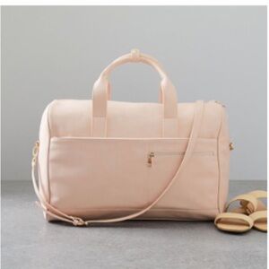 West Elm Vegan Leather Blush Pink Weekend Duffel Bag